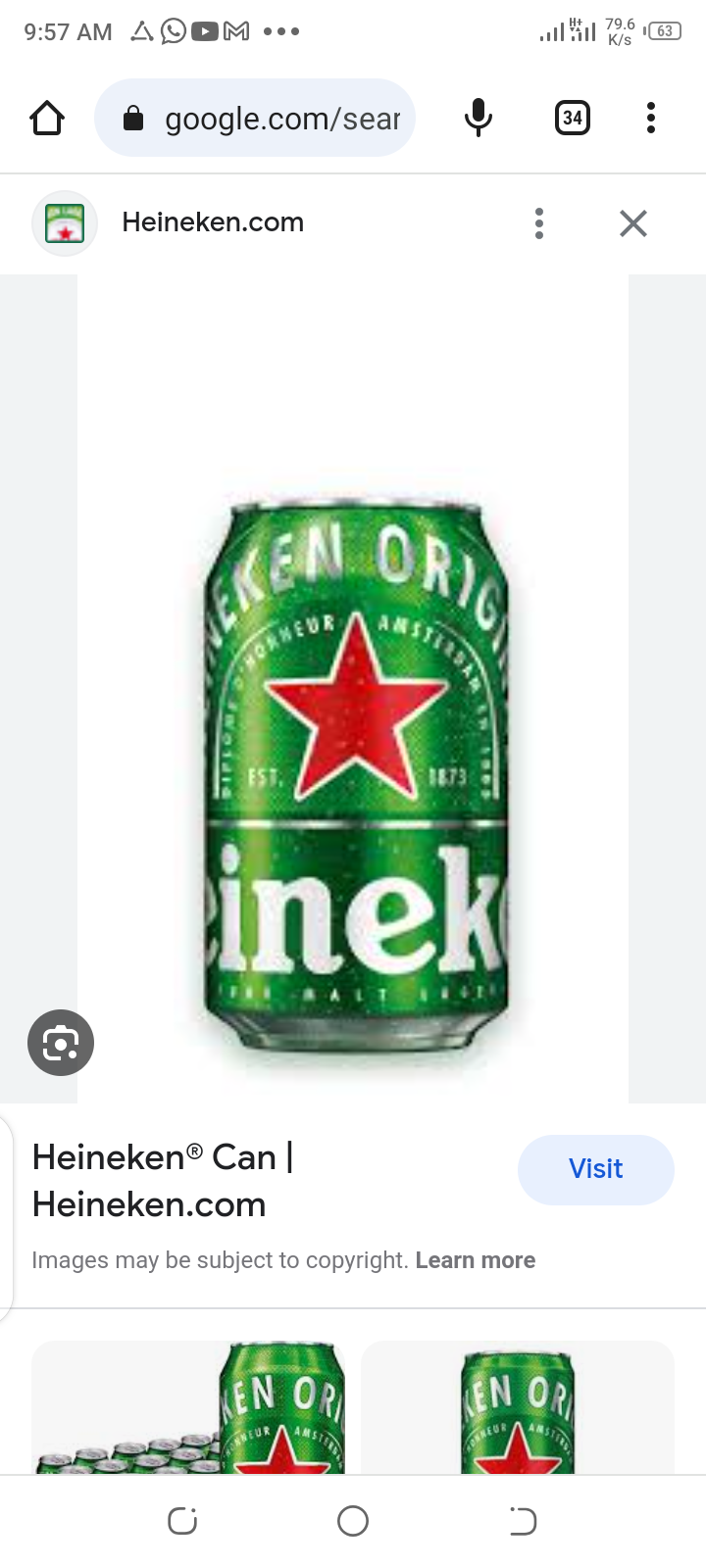 Heineken original malt lager